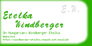 etelka windberger business card